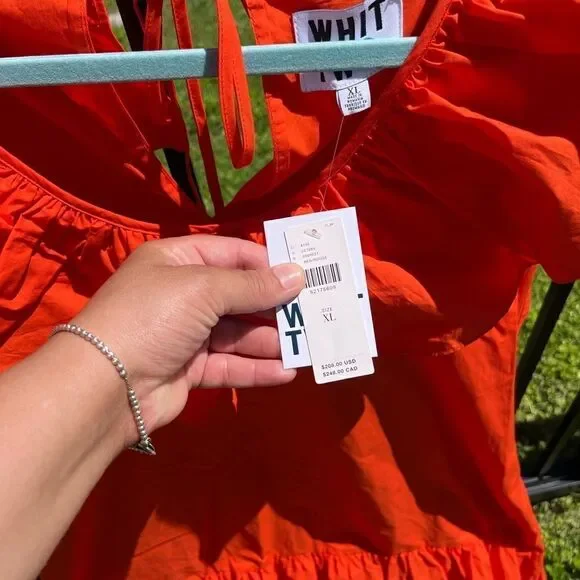 Anthropologie WHIT TWO Flouncy Ruffle Midi Dress NWT - Picture 4 of 9